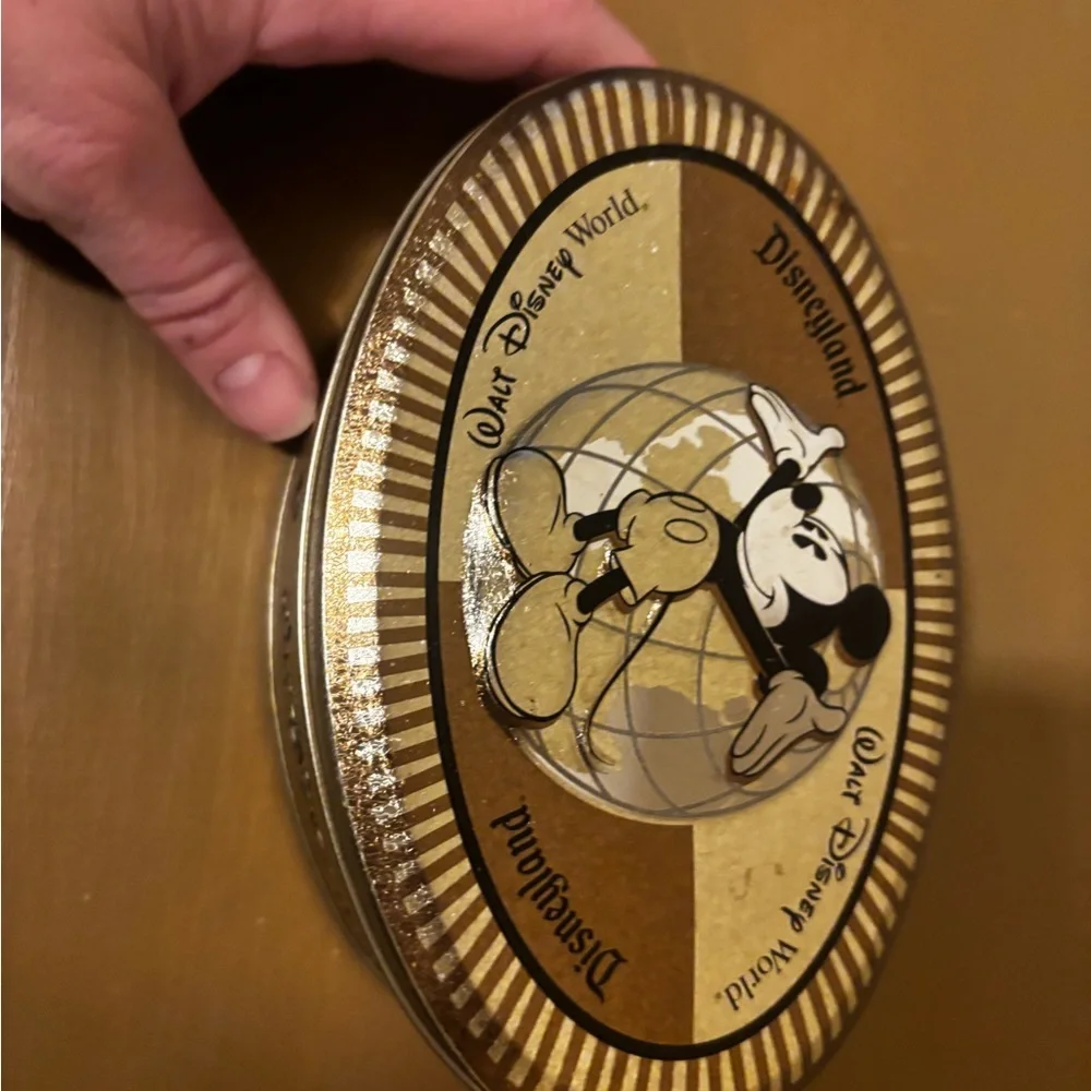 Disney Gold Tin with Mickey's Chocolate Truffle Meltaways